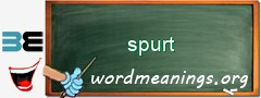 WordMeaning blackboard for spurt